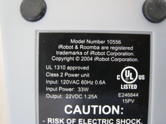 iRobot Roomba power supply first revision